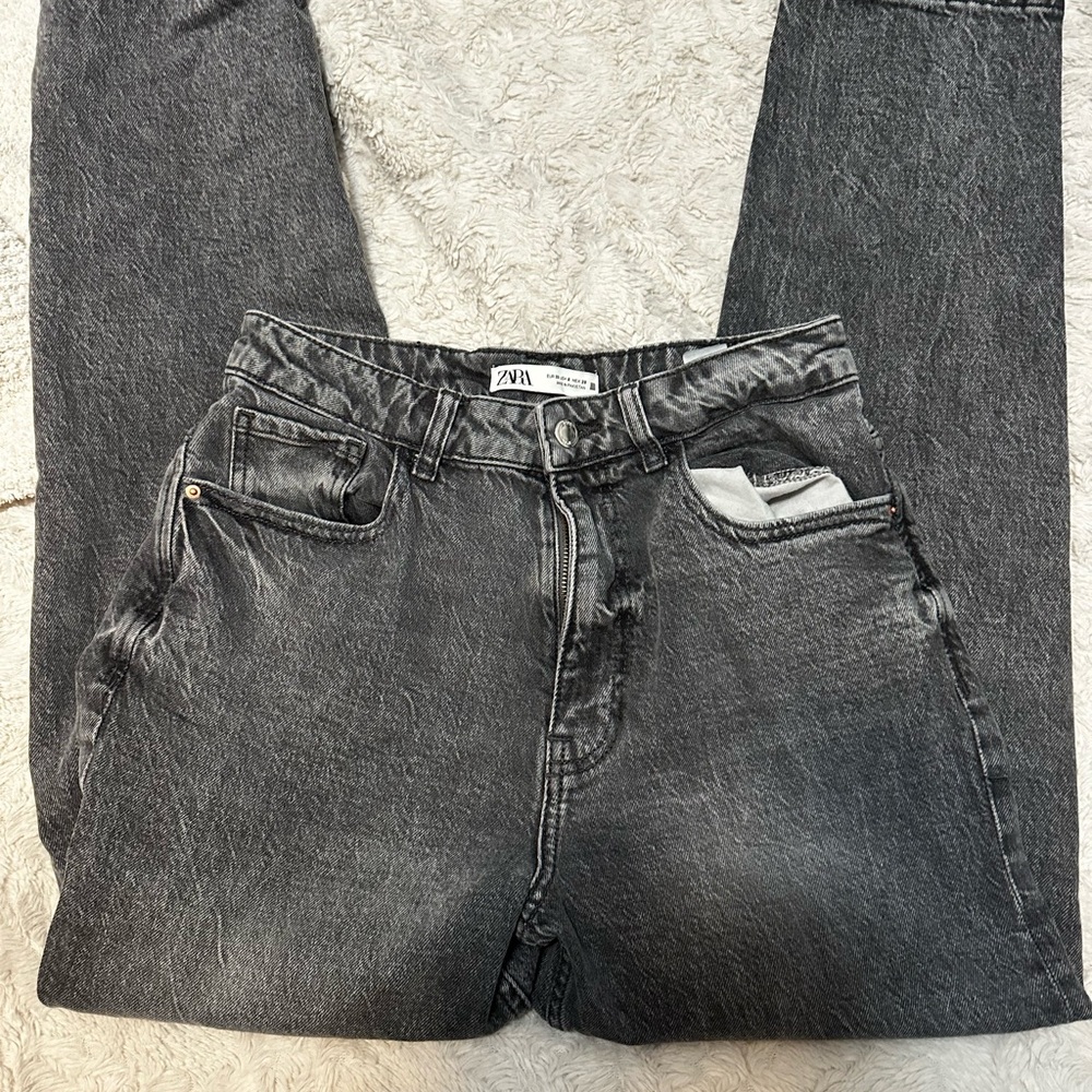 Zara Charcoal Denim Pants